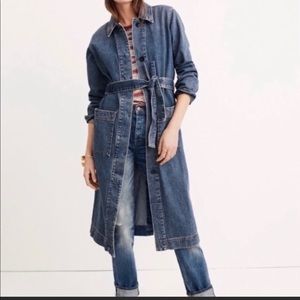 Madewell denim duster coat